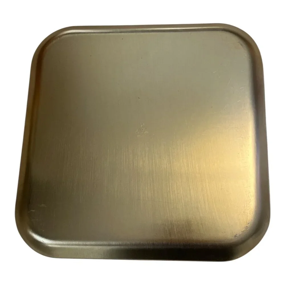 Vintage Kensington Moiré Aluminum Tray | Gold-Tone 10.75